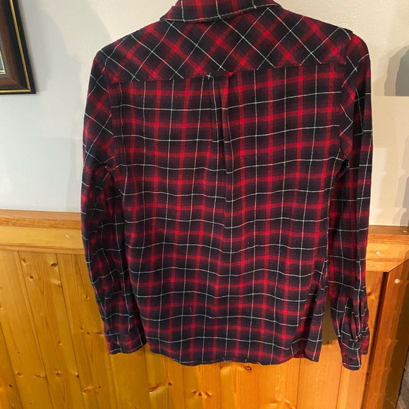 Flannel Shirt Burgundy and Blue - Picture 2 of 4